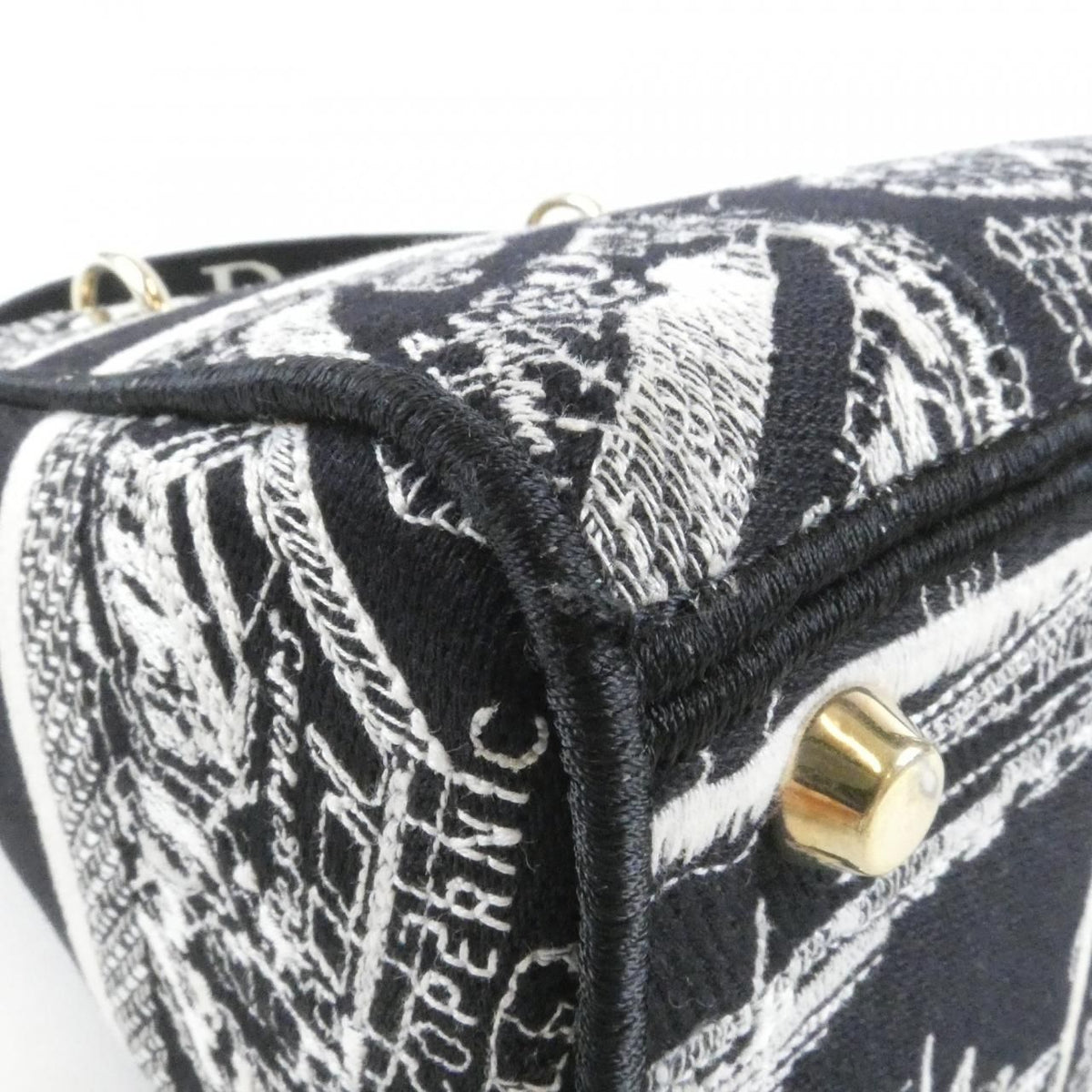 Christian Dior Plan De Paris Lady D-Lite Medium Canvas Handbag