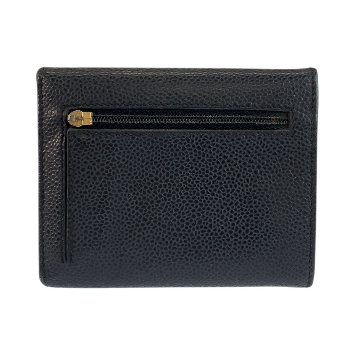 Chanel Coco Mark Leather Compact Wallet