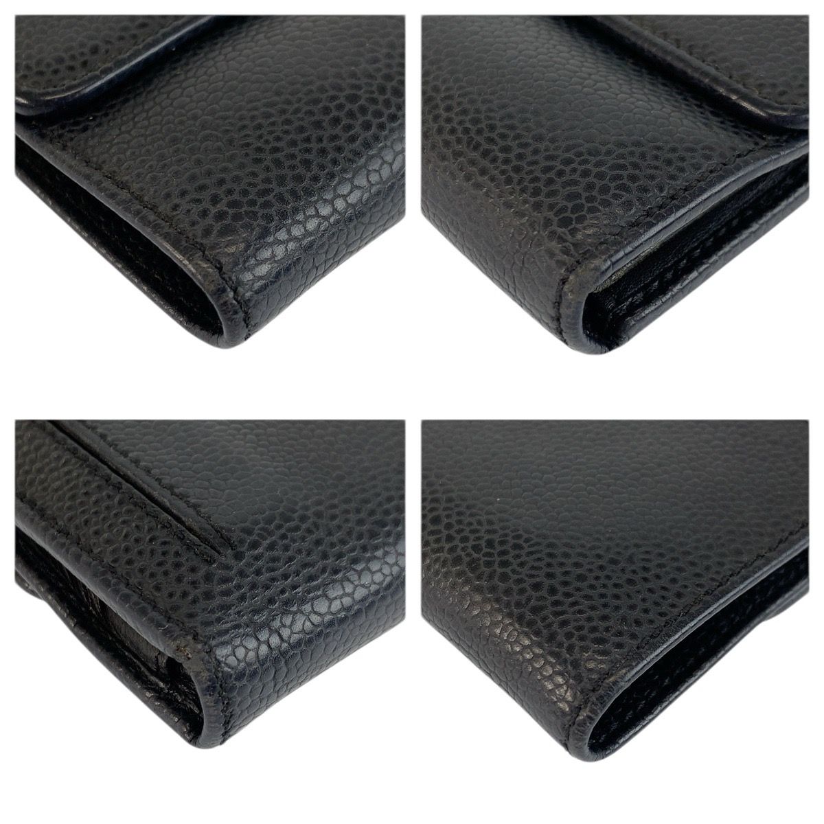 Chanel Coco Mark Leather Compact Wallet