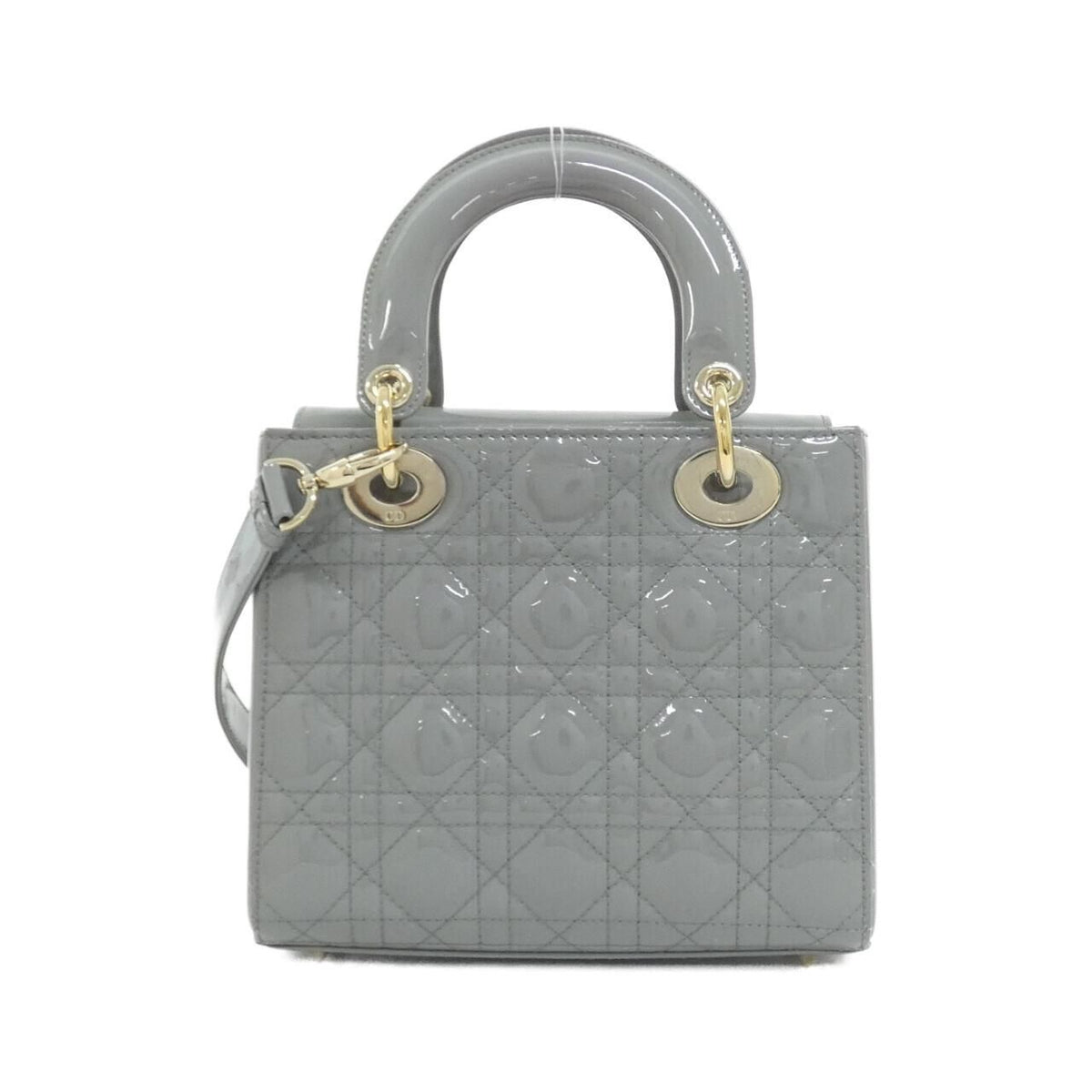 Christian Dior Lady Dior Patent Leather Handbag