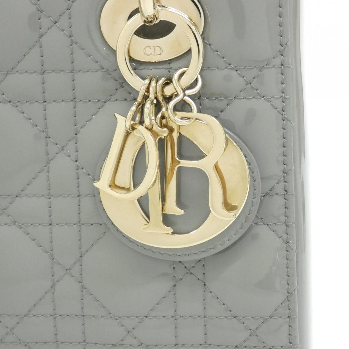 Christian Dior Lady Dior Patent Leather Handbag