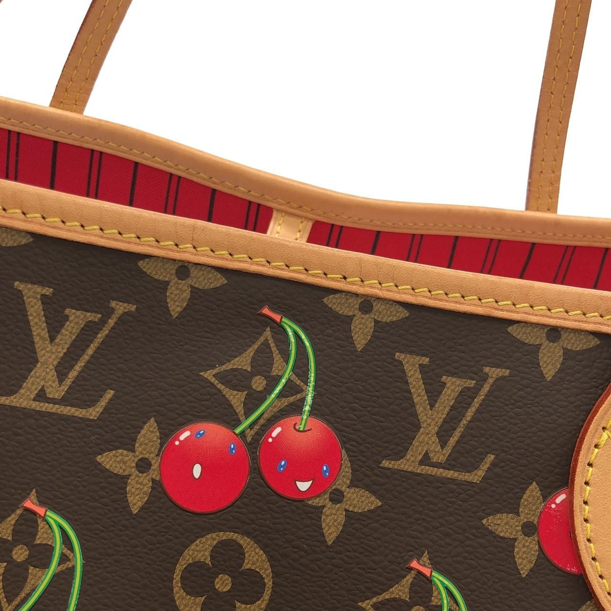 Louis Vuitton Monogram Cherry Neverfull Tote Limited