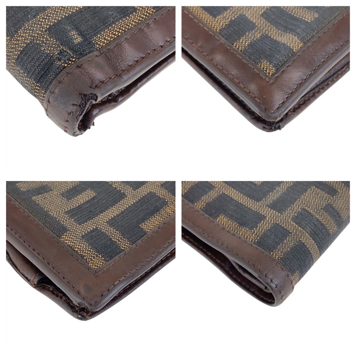 Fendi Zucca Leather Canvas Wallet