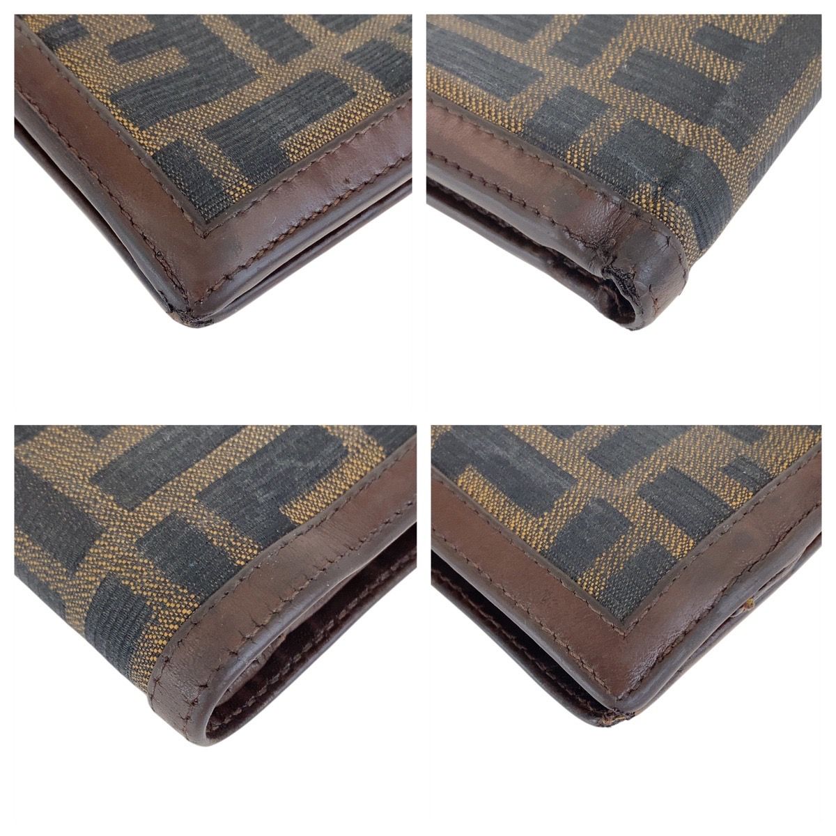 Fendi Zucca Leather Canvas Wallet