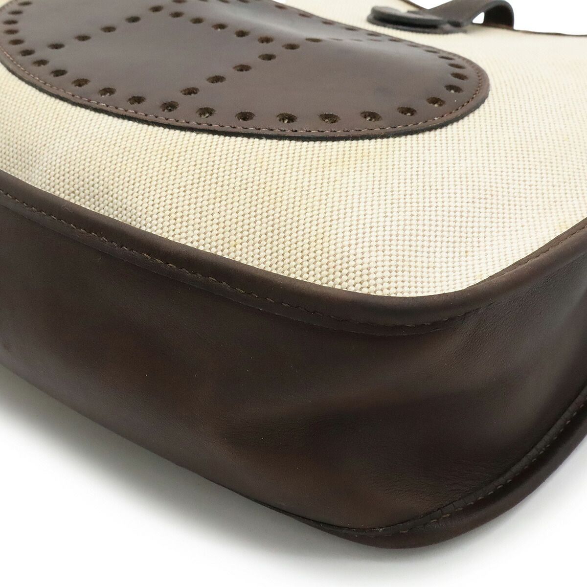 Herm s EvelynePM Toile H Leather Shoulder Bag