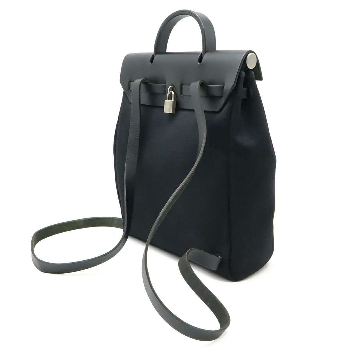 Hermes Herbag AD PM Toile Officier Leather 2way bag