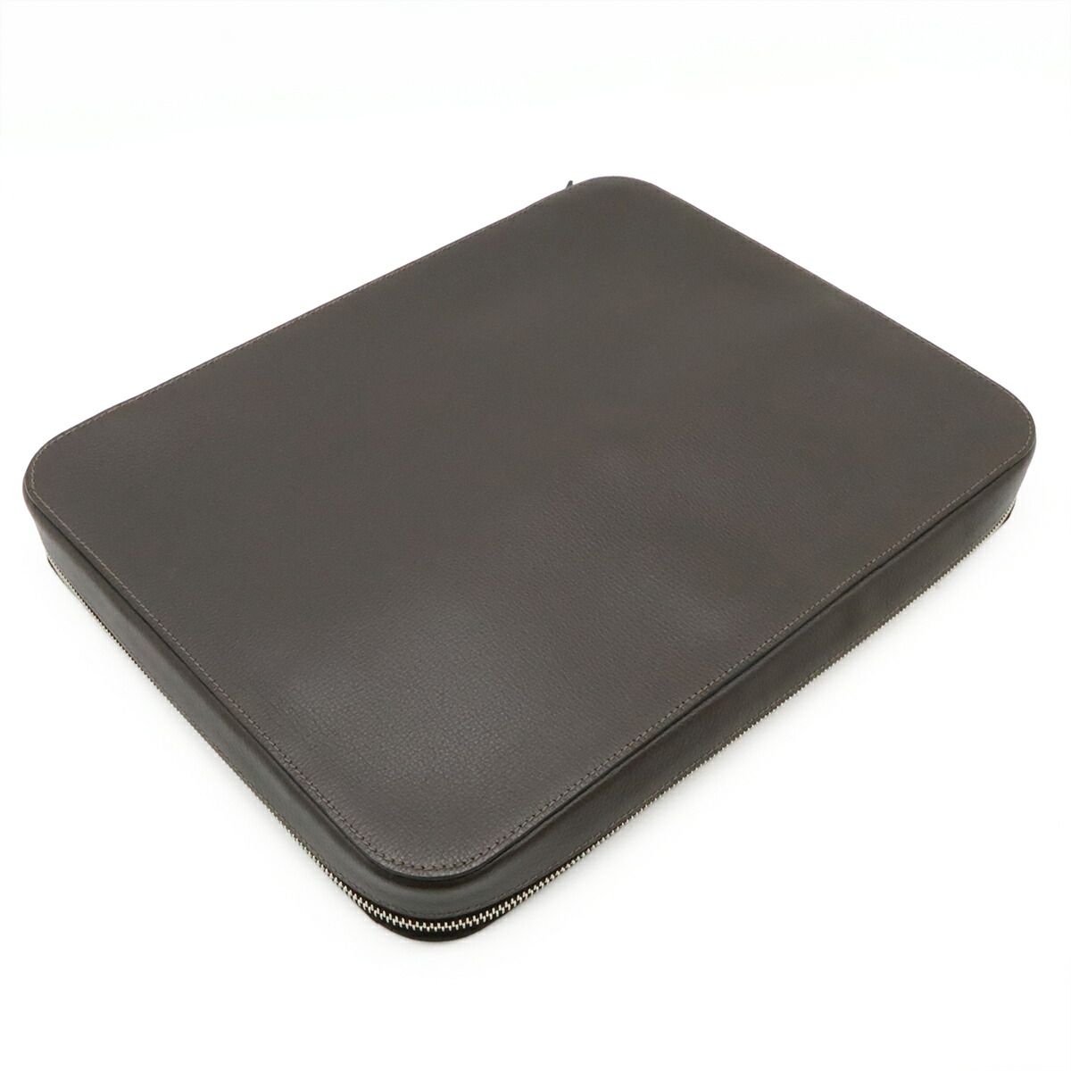 Hermes Over Night Small Leather Canvas Pouch