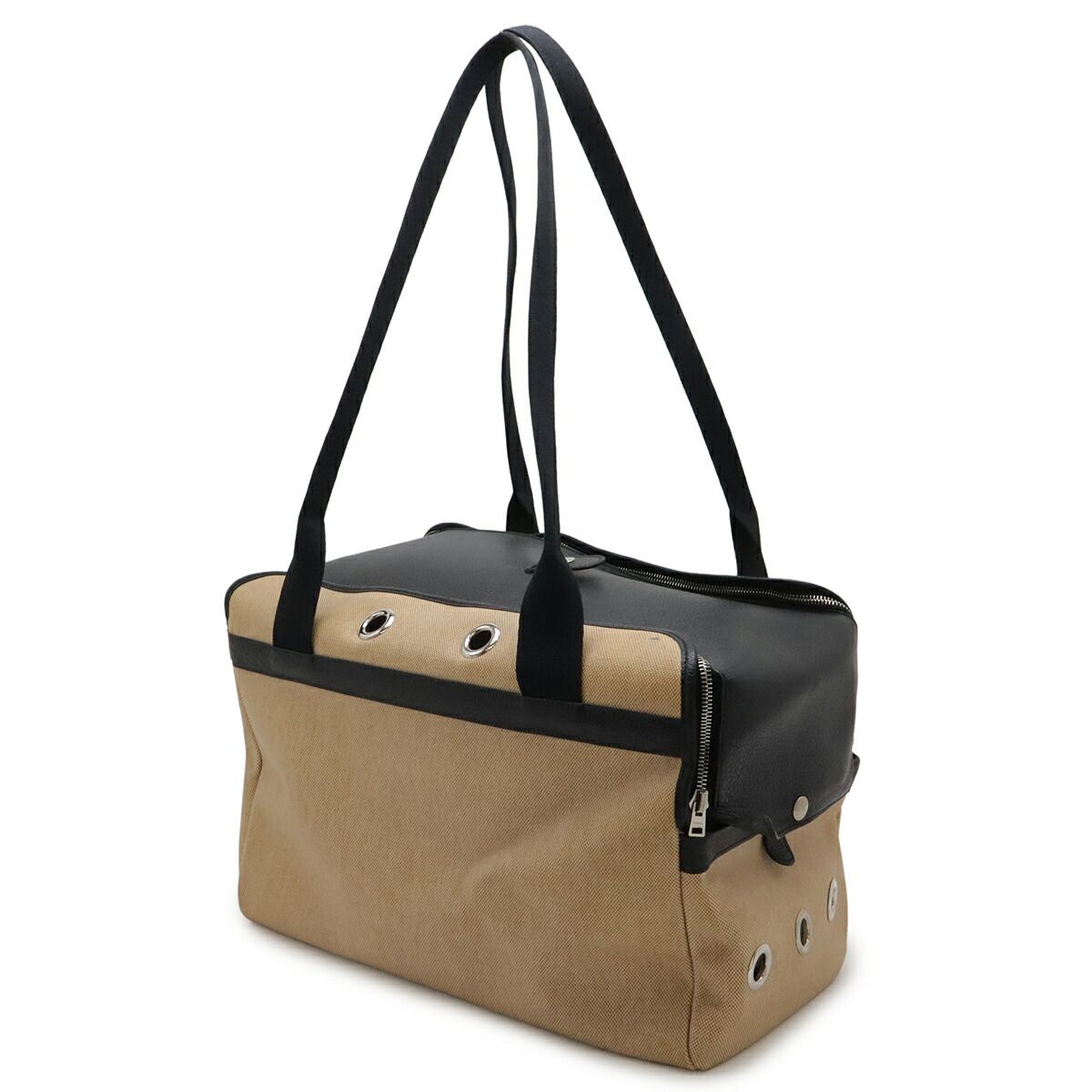 Hermes Sac de Transport Pour Chien Toile H Leather Pet Carrier