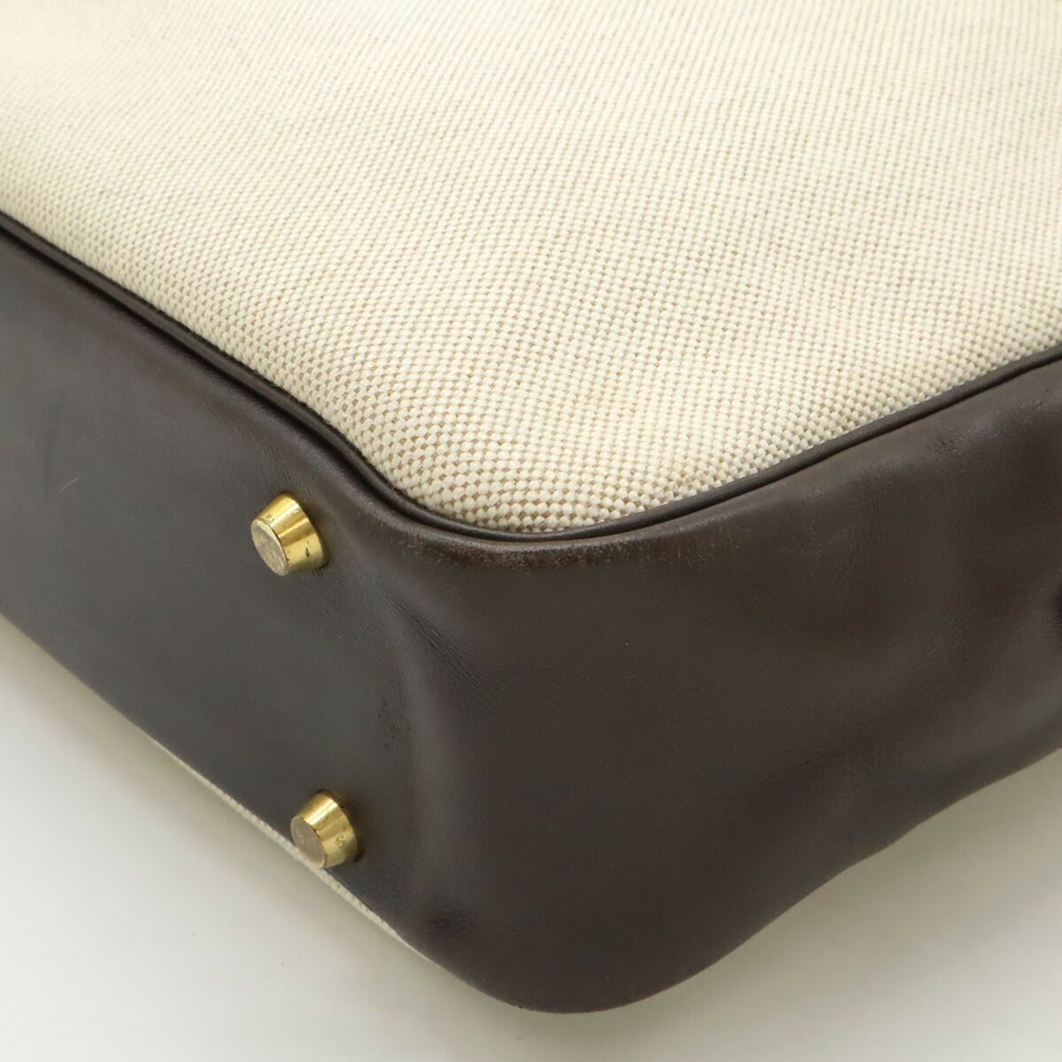 Hermes Plume Dog38 Toile H Barenia Leather Briefcase