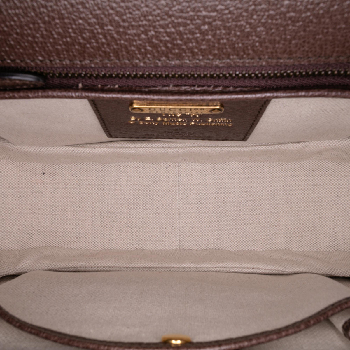 Gucci 100th Anniversary Medium Canvas 1947 Bamboo Top Handle Bag