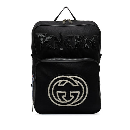 Gucci 80's Patch Tenebre GG Nylon Backpack (SHG-fOclzO)