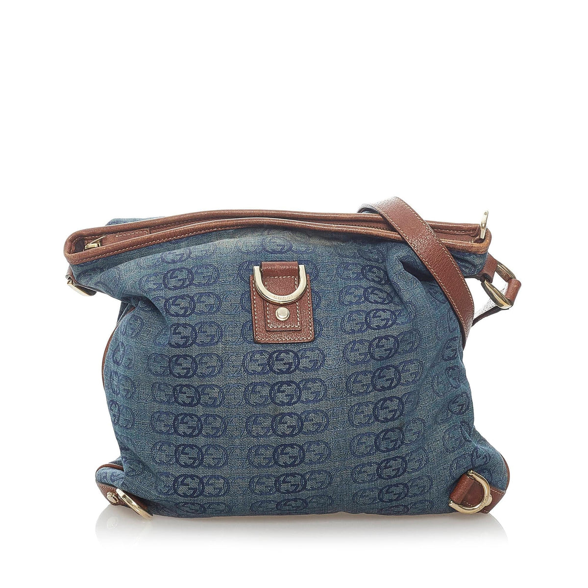 Gucci Abbey D-Ring Denim Crossbody Bag (SHG-31580)