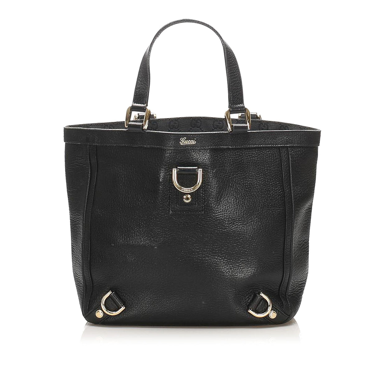 Gucci Abbey-D Ring Leather Handbag (SHG-22400)