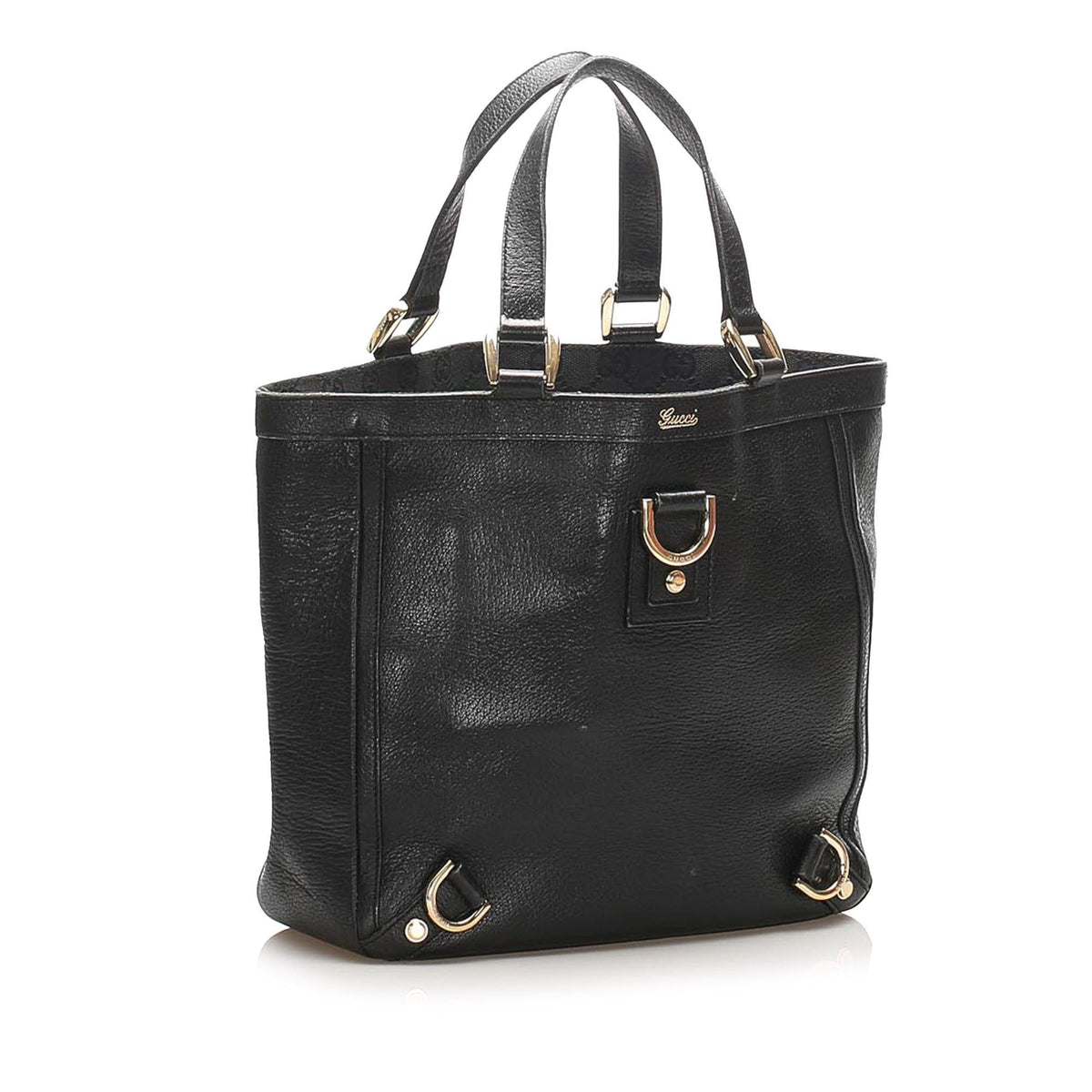 Gucci Abbey-D Ring Leather Handbag (SHG-22400)