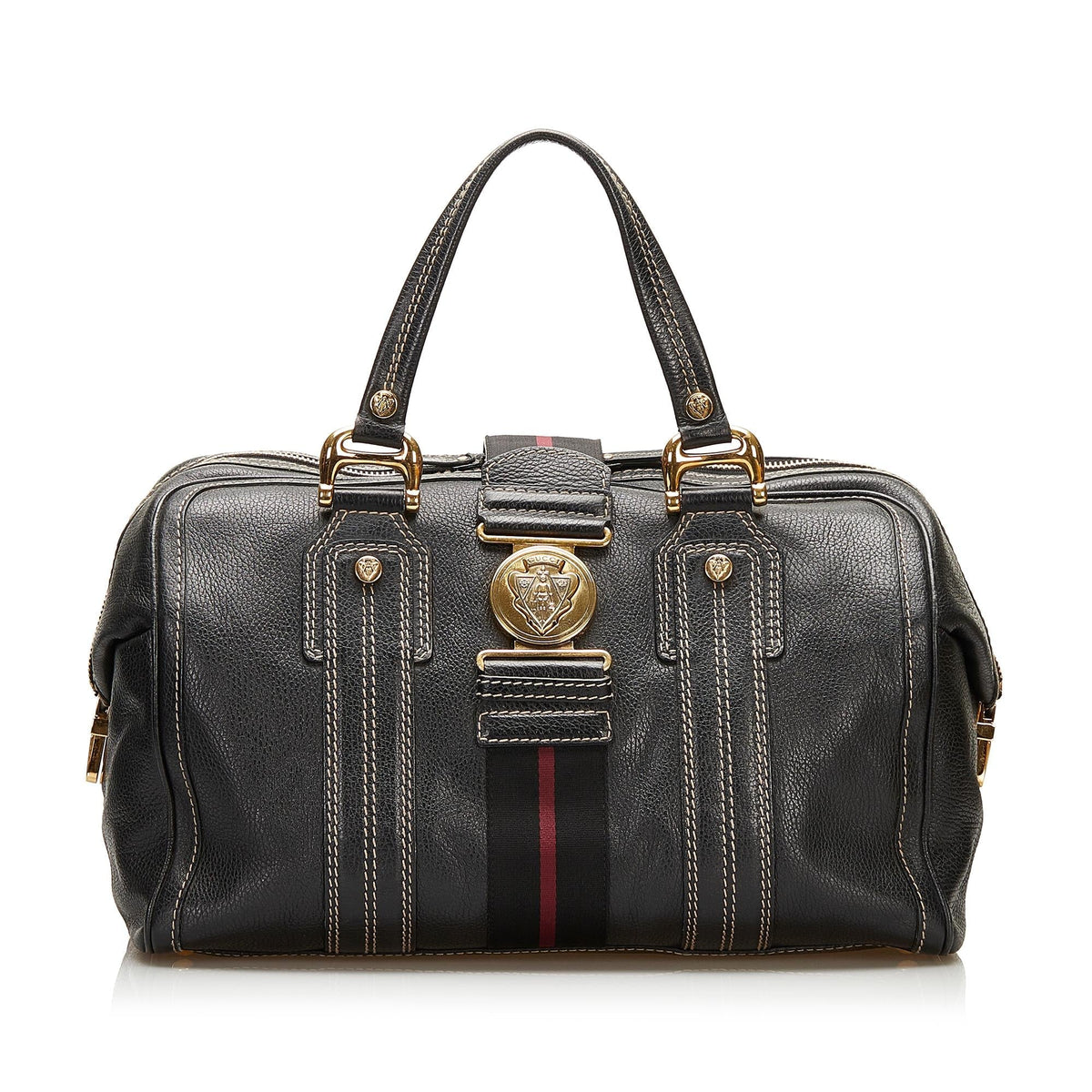 Gucci Aviatrix Leather Boston Bag (SHG-35967)