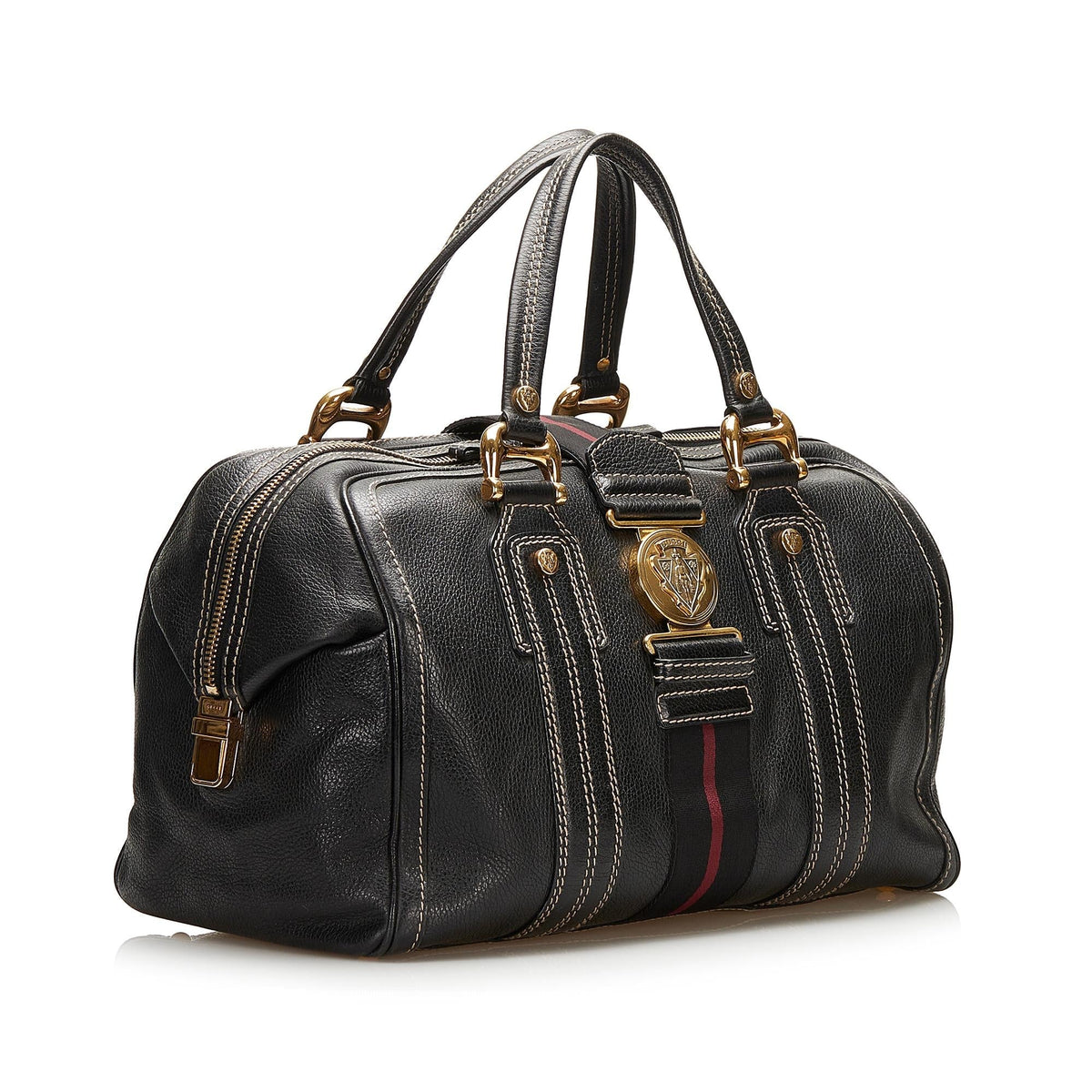 Gucci Aviatrix Leather Boston Bag (SHG-35967)