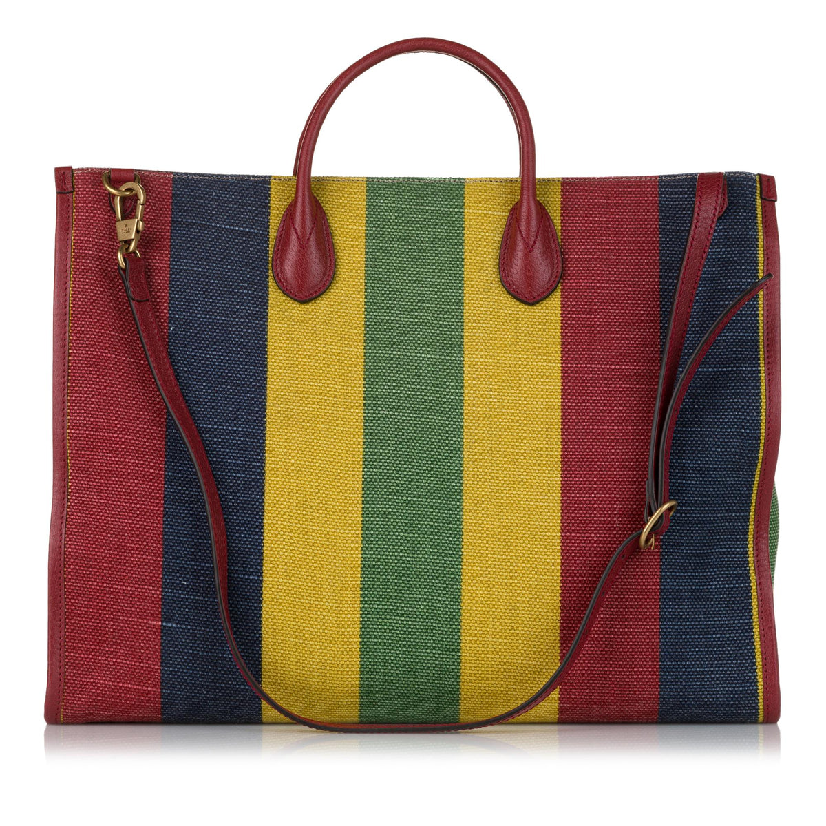 Gucci Baiadera Stripe Canvas Satchel (SHG-ddvpMT)