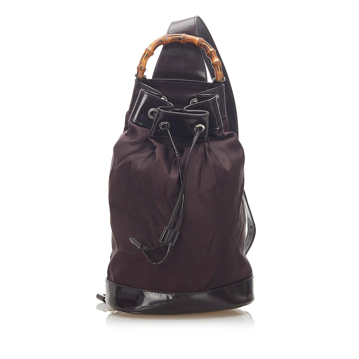 Gucci Bamboo Canvas Drawstring Backpack (SHG-32364)