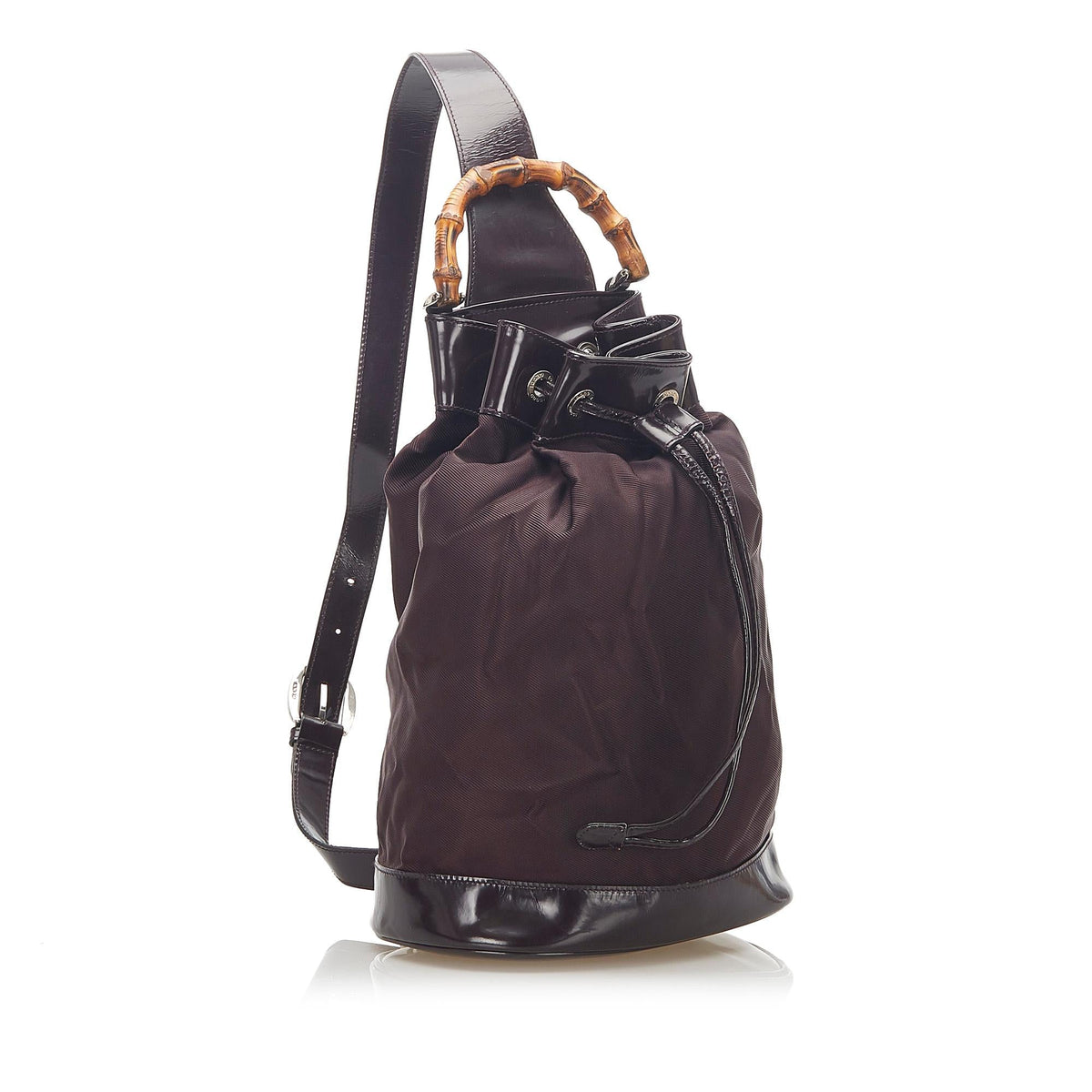 Gucci Bamboo Canvas Drawstring Backpack (SHG-32364)