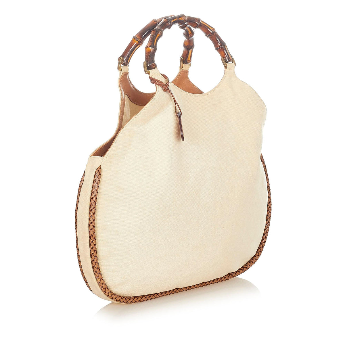 Gucci Bamboo Canvas Handbag (SHG-20998)