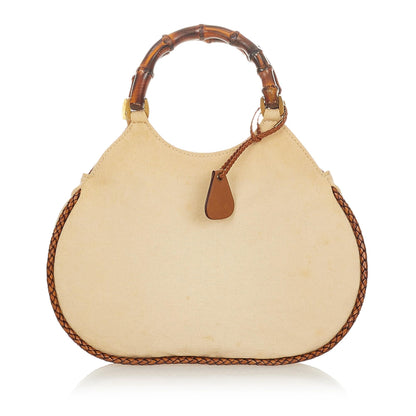 Gucci Bamboo Canvas Handbag (SHG-25145)