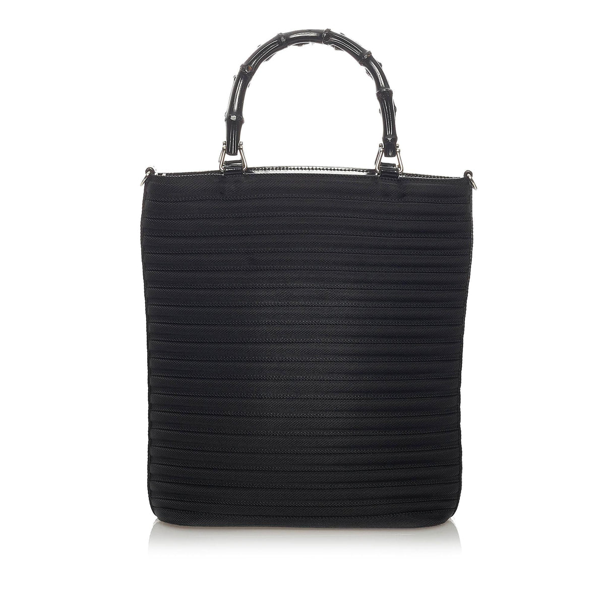 Gucci Bamboo Canvas Satchel (SHG-29171)