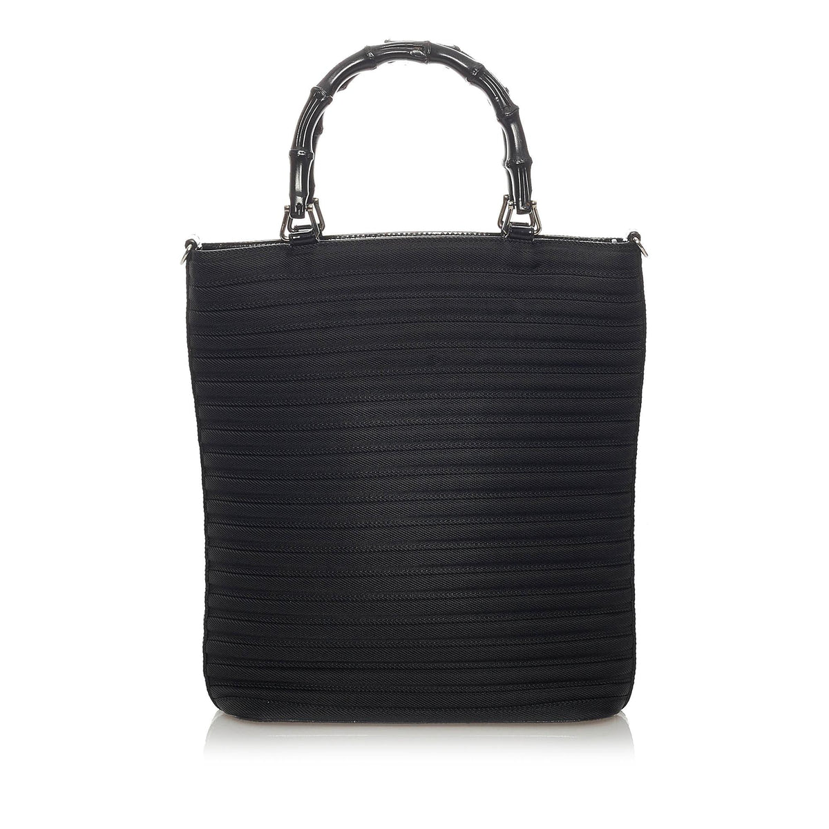Gucci Bamboo Canvas Satchel (SHG-29171)