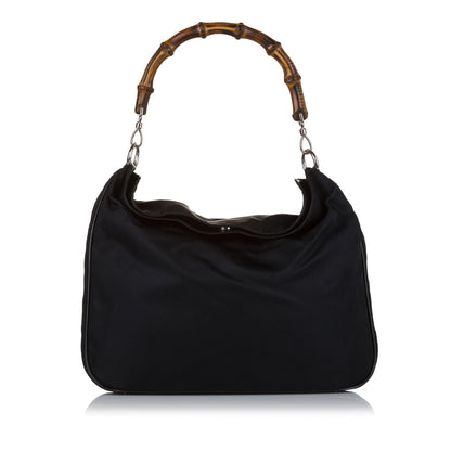 Gucci Bamboo Canvas Satchel (SHG-34897)