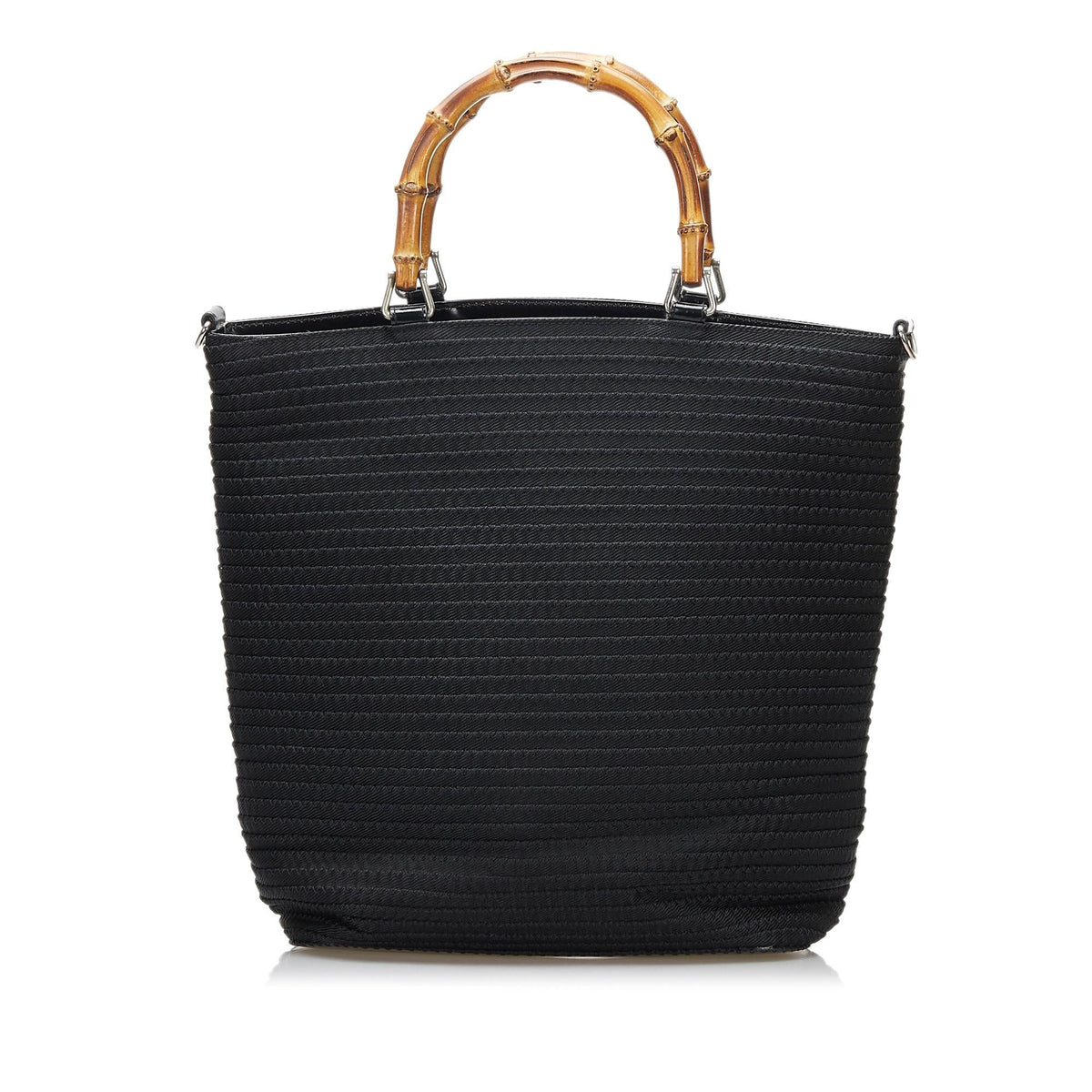 Gucci Bamboo Canvas Satchel (SHG-36575)