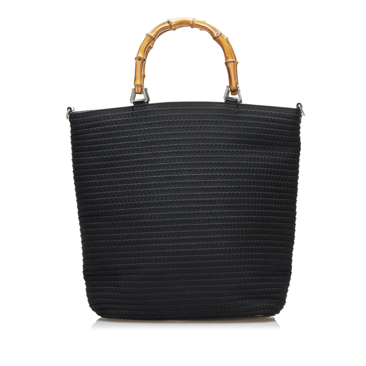 Gucci Bamboo Canvas Satchel (SHG-36575)