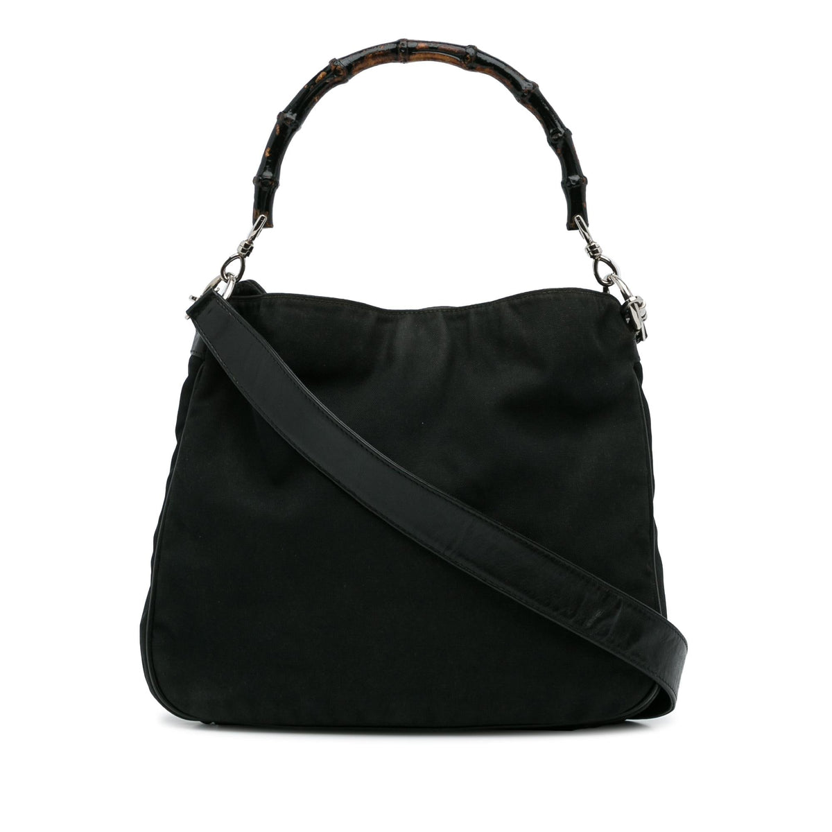 Gucci Bamboo Canvas Satchel (SHG-vwizBa)