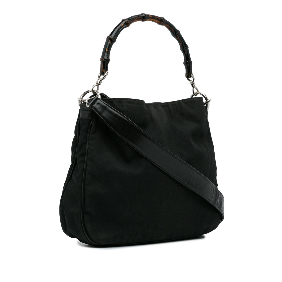 Gucci Bamboo Canvas Satchel (SHG-vwizBa)