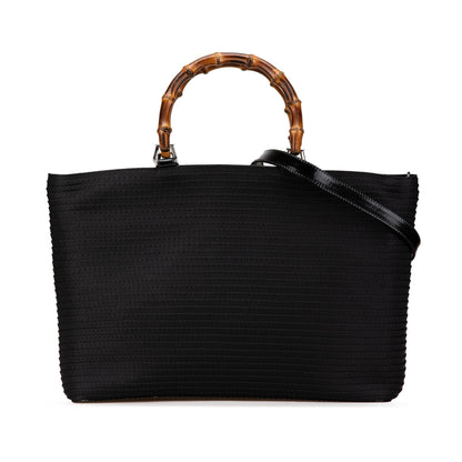 Gucci Bamboo Canvas Satchel
