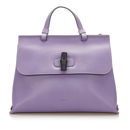 Gucci Bamboo Daily Leather Satchel (SHG-24209)