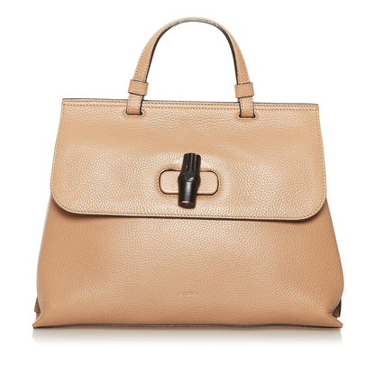 Gucci Bamboo Daily Leather Satchel (SHG-34552)