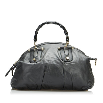 Gucci Bamboo Dialux Pop Satchel (SHG-PgirdF)