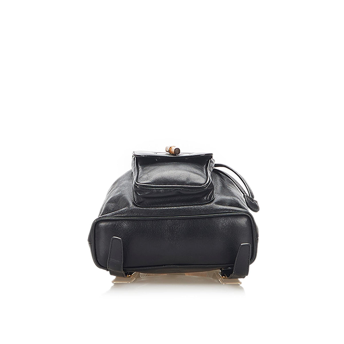 Gucci Bamboo Drawstring Leather Backpack (SHG-22300)