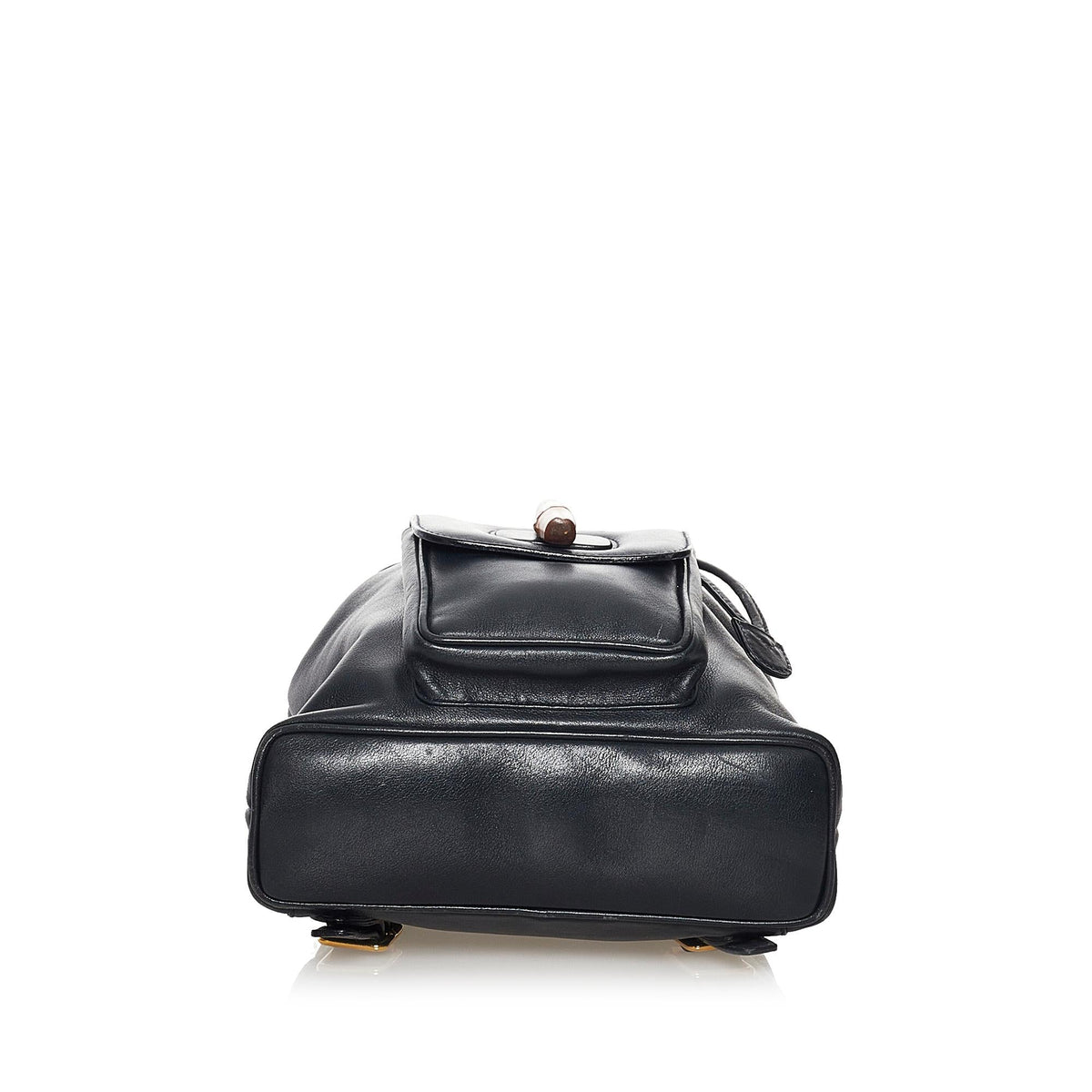 Gucci Bamboo Drawstring Leather Backpack (SHG-34142)