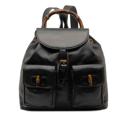 Gucci Bamboo Drawstring Leather Backpack (SHG-b7jhdk)
