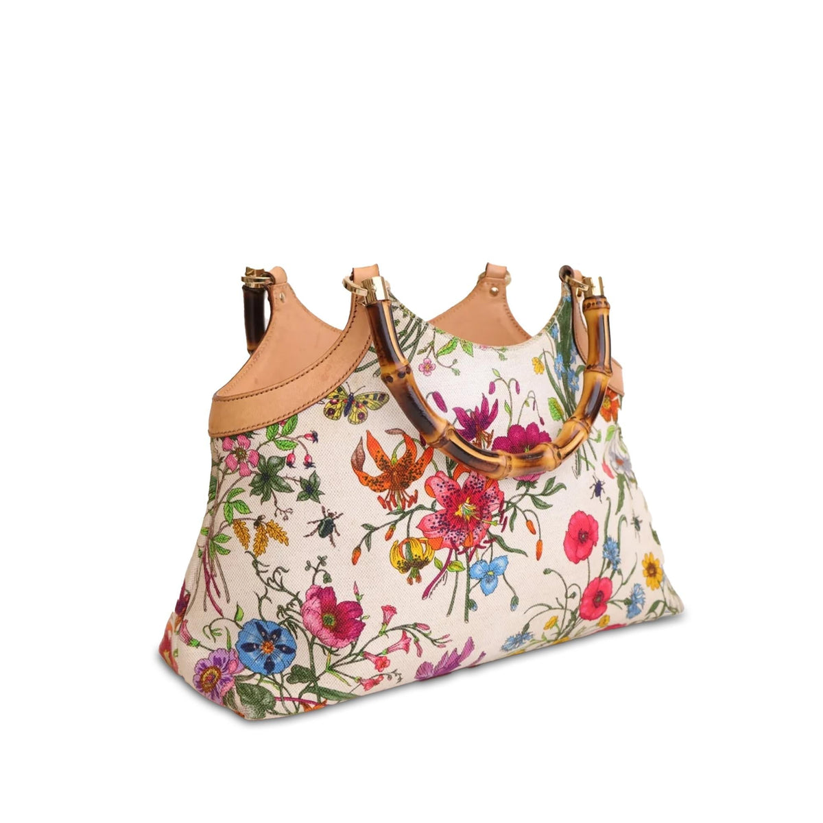 Gucci Bamboo Flora Handbag (SHG-UZba77)