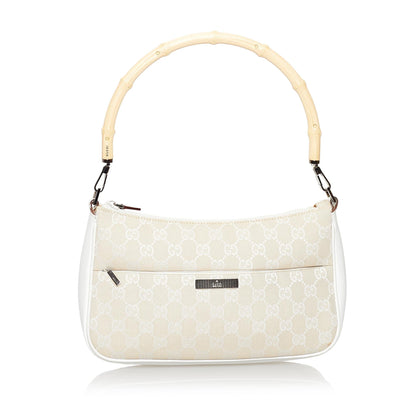Gucci Bamboo GG Canvas Baguette (SHG-31081)