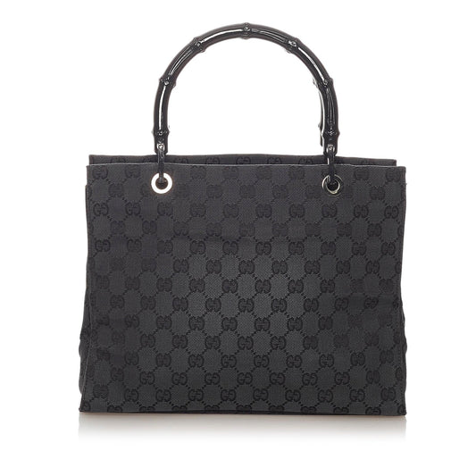 Gucci Bamboo GG Canvas Handbag (SHG-27813)