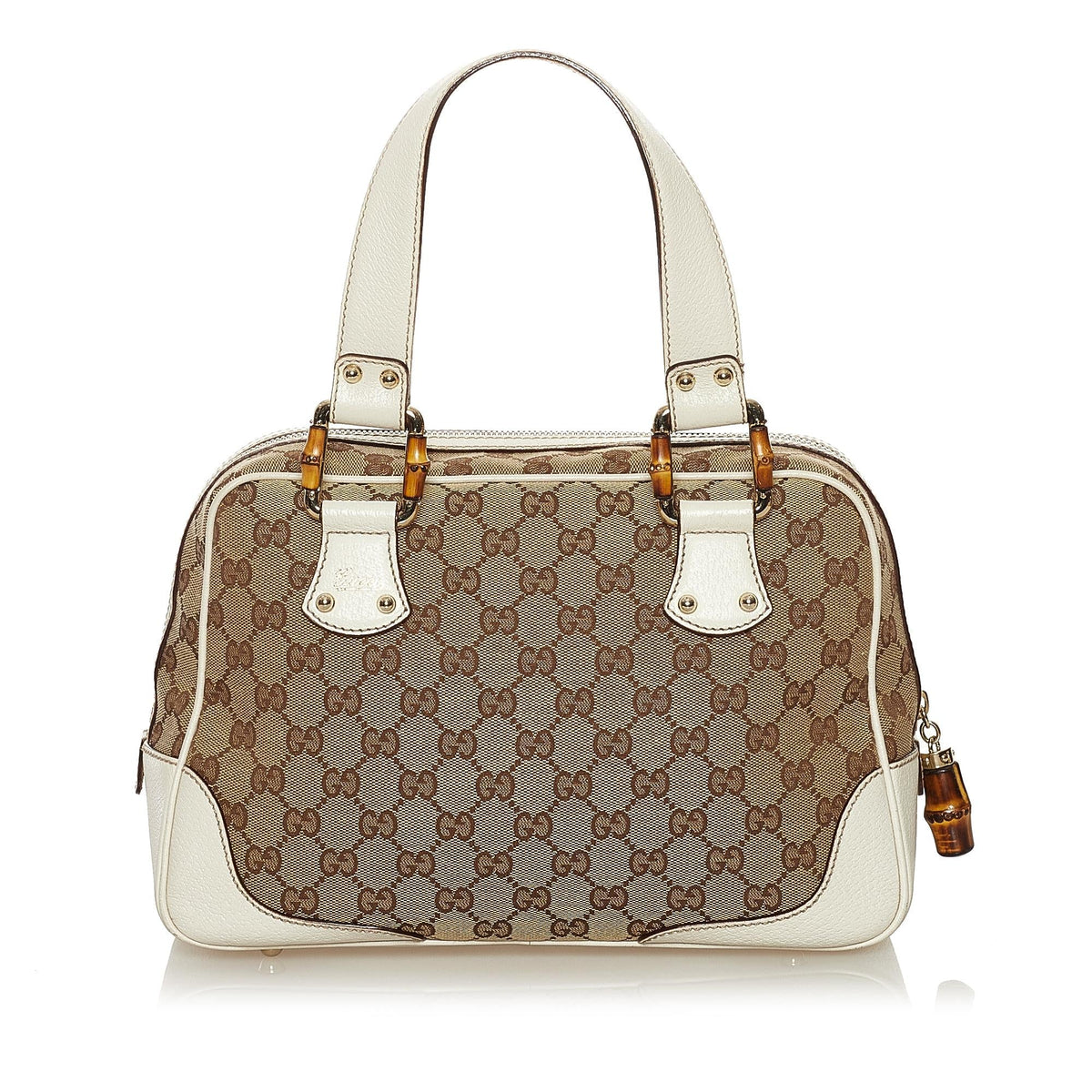 Gucci Bamboo GG Canvas Handbag (SHG-34529)