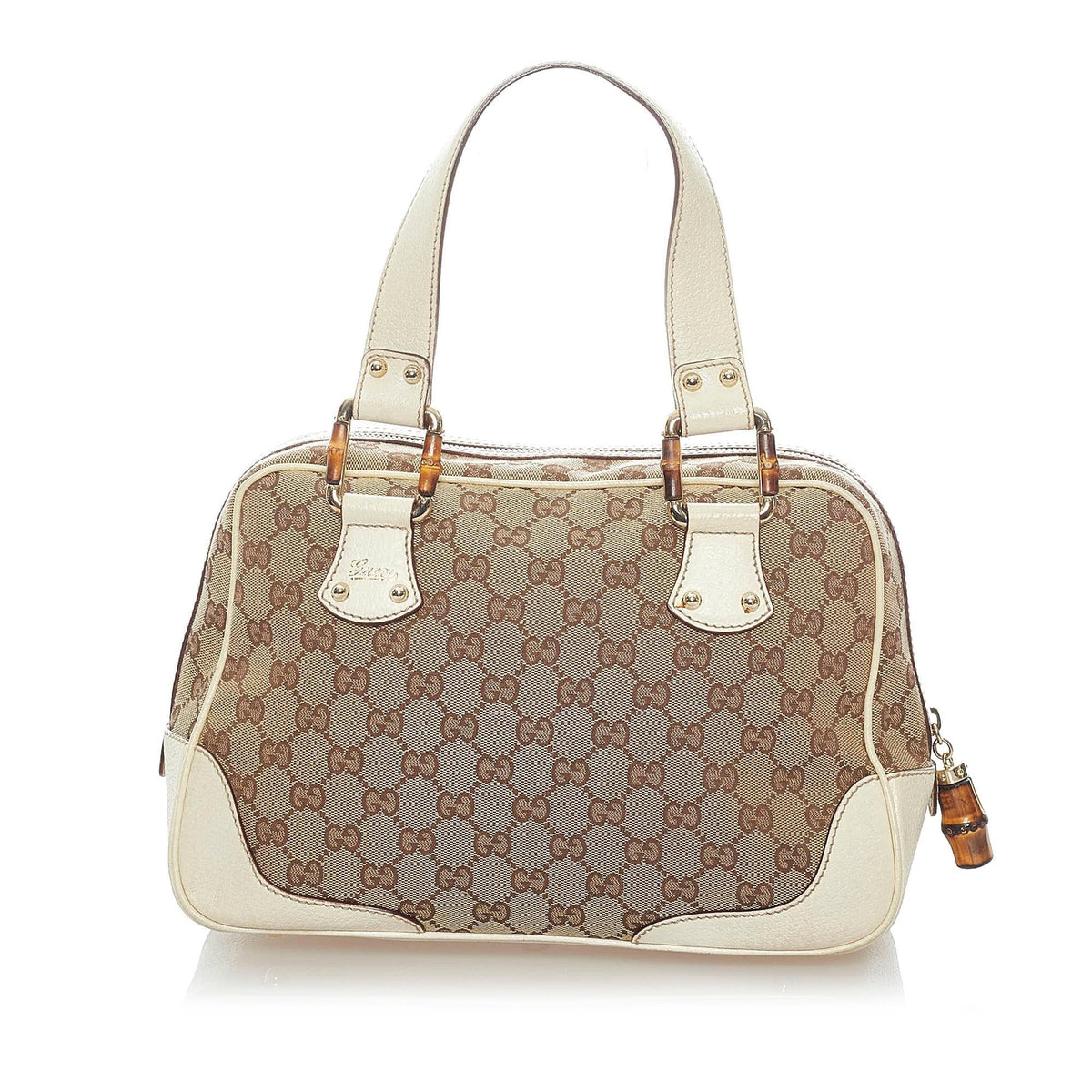 Gucci Bamboo GG Canvas Handbag (SHG-34689)