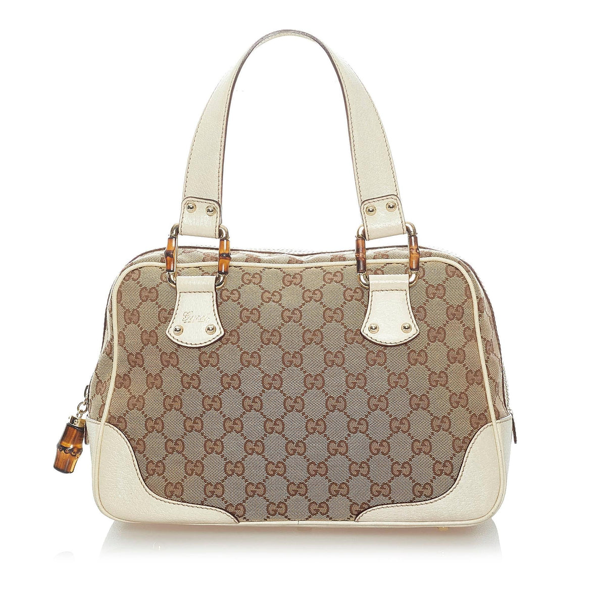 Gucci Bamboo GG Canvas Handbag (SHG-34689)