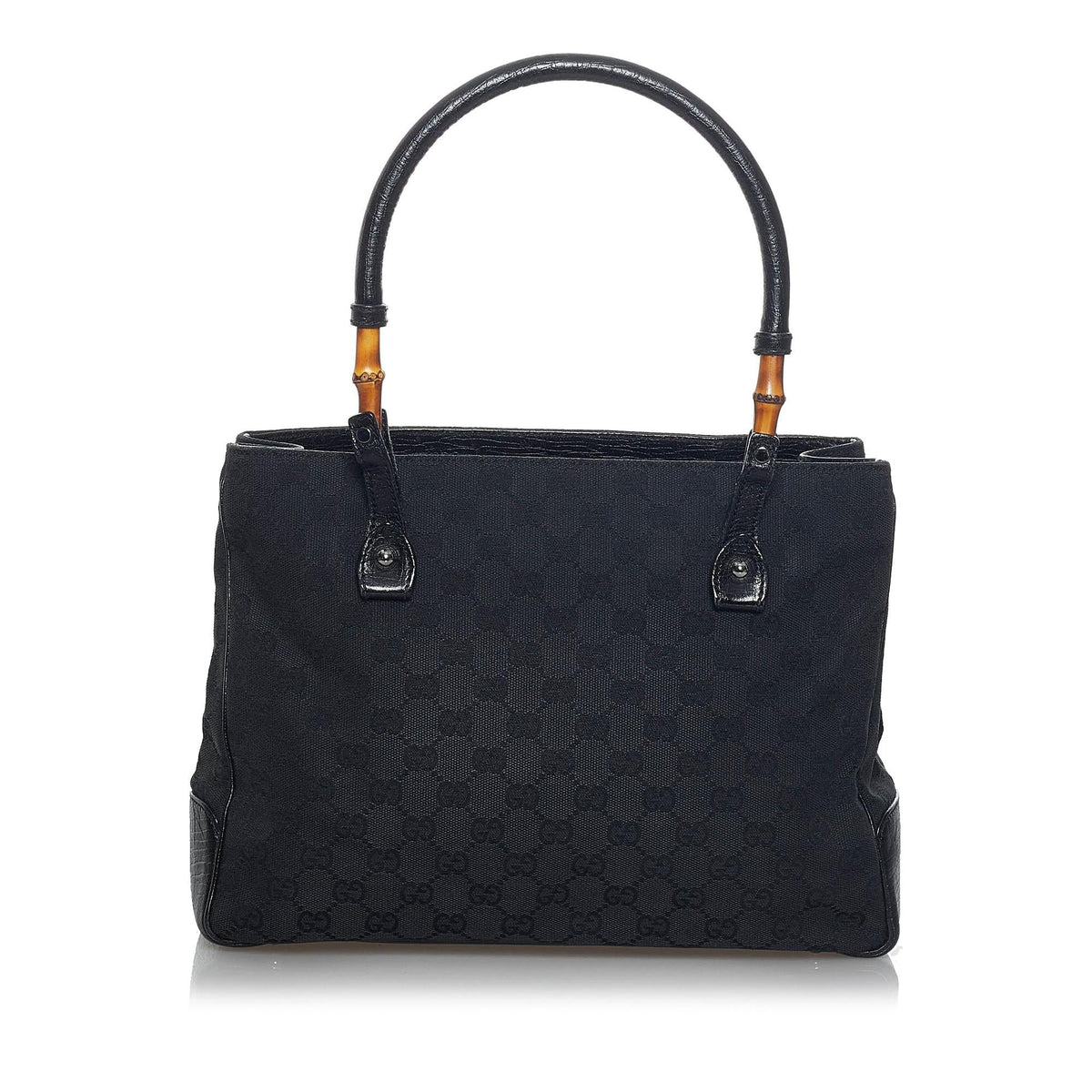 Gucci Bamboo GG Canvas Handbag (SHG-37616)