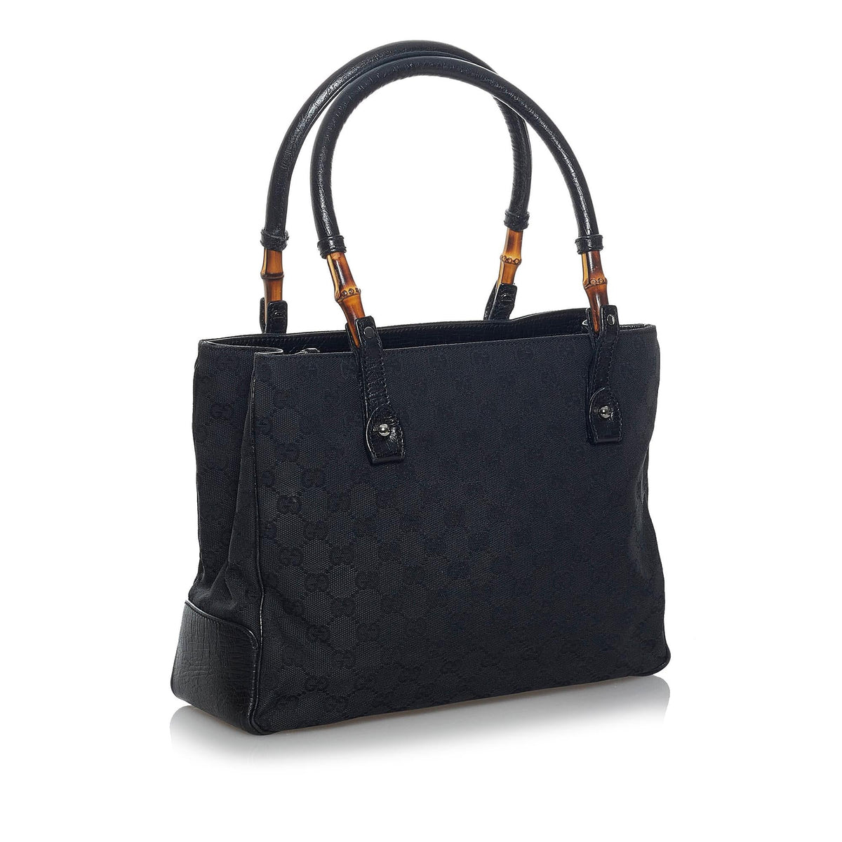 Gucci Bamboo GG Canvas Handbag (SHG-37616)