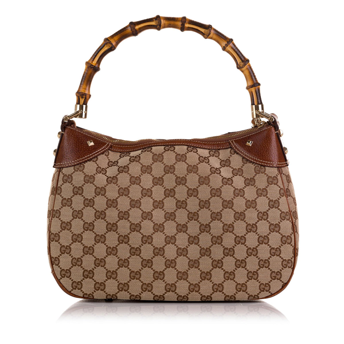 Gucci Bamboo GG Canvas Handbag (SHG-CCTUmU)