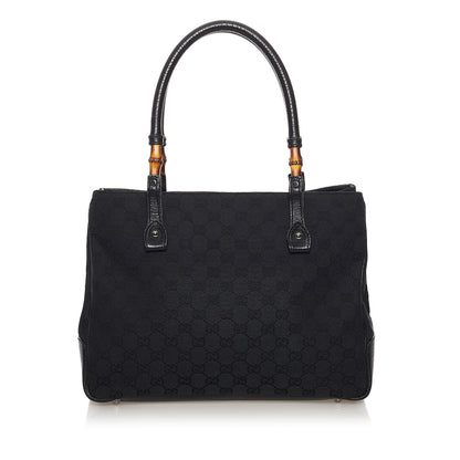 Gucci Bamboo GG Canvas Handbag (SHG-oMcH0c)