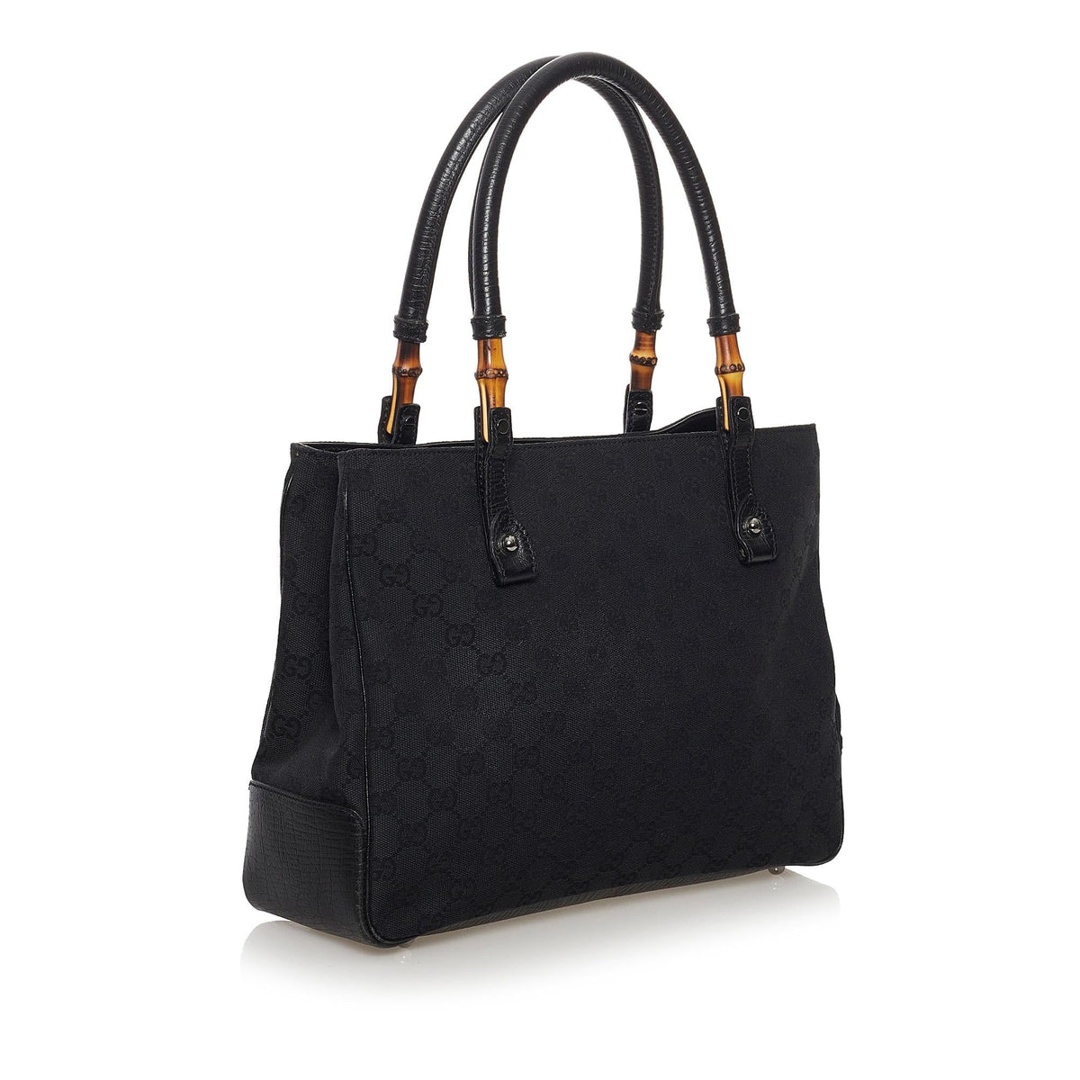 Gucci Bamboo GG Canvas Handbag (SHG-oMcH0c)
